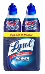 Lysol 1920079174 Toilet Bowl Cleaner, 24 fl-oz Angle Neck Bottle, Liquid, Wintergreen, Dark Blue, Pack of 4