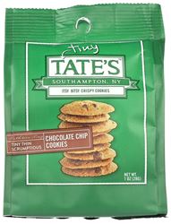 Tates Bake Shop 1001583 Chocolate Chip Cookie, Vanilla, 1 oz, Bag, Pack of 12