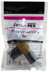 Apollo EPXT12 Pipe Tee, 1/2 in, Barb, Brass, 200 psi Pressure