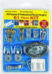 OOK 50900 Picture Hanging Kit, 10 to 30 lb, Steel, Zinc