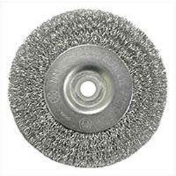 Weiler 36402 Wire Wheel Brush, 4 in Dia, 1/2 to 3/8 in Arbor/Shank, Steel Bristle