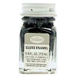 Testors 1147TT Craft Paint, Gloss, Black, 0.25 oz, Bottle