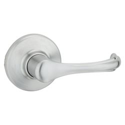 Kwikset 200DNL 26D Passage Lever, Non-Locking Lock, Brushed Chrome, Zinc, Residential, Reversible Hand, 3 Grade