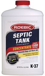 Roebic K-37-Q-C1500 Septic System Treatment, Liquid, Straw, Earthy, 1 qt, Pack of 4