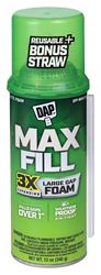 DAP Touchn Foam Max Fill Series 7565000043 Triple Expanding Foam Sealant, Off White, 60 to 100 deg F, 12 oz Can