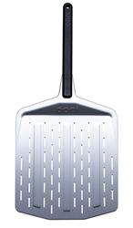 Ooni UU-P06401 Perforated Pizza Peel, Aluminum Blade, Black Handle, Dishwasher Safe: No