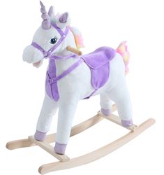 Hometown Holidays 28715 Rocker Unicorn, Polyester/Wood, Rainbow, Pack of 2