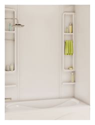 Maax Finesse Series 101345-000-001 Bathtub Wall Kit, 33-1/2 in L, 61 in W, 80 in H, Acrylic, Smooth Wall, White