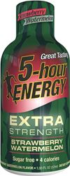 5-hour ENERGY 748125 Sugar-Free Energy Drink, Liquid, Strawberry, Watermelon Flavor, 1.93 oz Bottle, Pack of 12