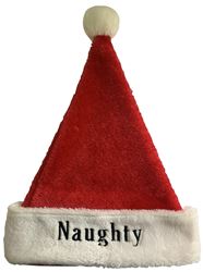 Hometown Holidays 28703 Naughty/Nice Santa Hat, Faux Fur, Red/White, Pack of 36