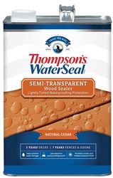 Thompsons WaterSeal TH.092601-16 Wood Sealer, Semi-Transparent, Liquid, Natural Cedar, 1 gal, Pack of 4