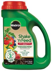 Miracle-Gro Shake n Feed 3002601 Tomato/Fruit and Vegetable Plant Food, 4.5 lb Jug, Solid, 10-5-15 N-P-K Ratio