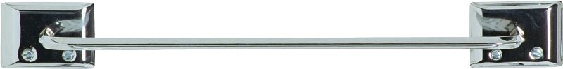 Decko 38120 Towel Bar, 12 in L Rod, Steel, Chrome, Surface