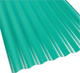 Suntop 108976 Corrugated Roofing Panel, 8 ft L, 26 in W, 0.063 Thick Material, PVC, Rain forest Green, Pack of 10