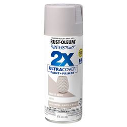 Rust-Oleum Painters Touch 2X Ultra Cover 334092 Spray Paint, Satin, Smokey Beige, 12 oz, Aerosol Can