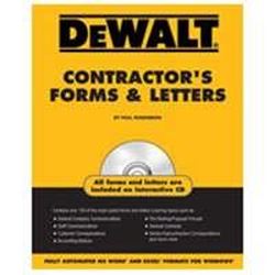 DeWALT 9780977718320 How-To Book, Contractors Forms and Letters, Author: Paul Rosenberg, English, Paperback Binding