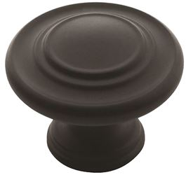 Amerock Inspirations Series BP1586FB Cabinet Knob, 1 in Projection, Zinc, Flat