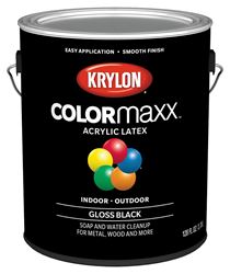 Krylon K05648007 Paint, Gloss, Black, 1 gal, Pack of 2