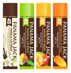 Panama Jack 602-TR Lip Balm, Tropical, 0.15 oz Bottle, Pack of 48