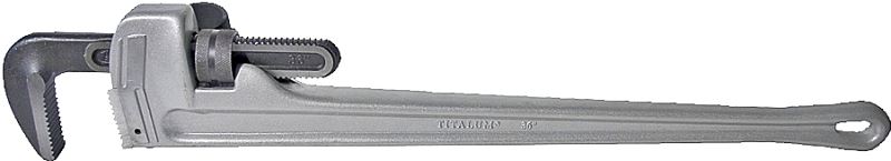 Superior Tool 04836 Pipe Wrench, 5 in Jaw, 36 in L, Straight Jaw, Aluminum, Epoxy-Coated, I-Beam Handle