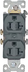 Eaton Wiring Devices 877B-BOX Duplex Receptacle, 2 -Pole, 20 A, 125 V, Side Wiring, Brown