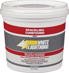 White Lightning WL60512 Lightweight Spackling, White, 0.5 pt, Can