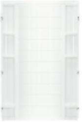 Sterling Ensemble 72122100-0 Shower Back Wall, 72-1/2 in L, 48 in W, Vikrell, High-Gloss, Alcove Installation, White