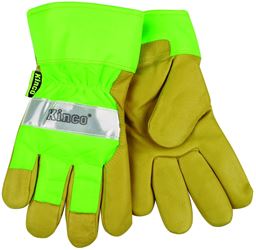 Heatkeep 1939-L Work Gloves, Mens, L, Wing Thumb, Green/Palamino