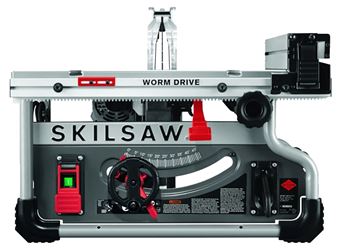 SKILSAW SPT99T-01 Portable Worm Drive Table Saw, 120 VAC, 15 A, 8-1/4 in Dia Blade, 5/8 in Arbor, 5300 rpm Speed