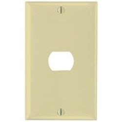 Legrand K1I Wallplate, 4-1/2 in L, 2-3/4 in W, 1 -Gang, Thermoset, Ivory