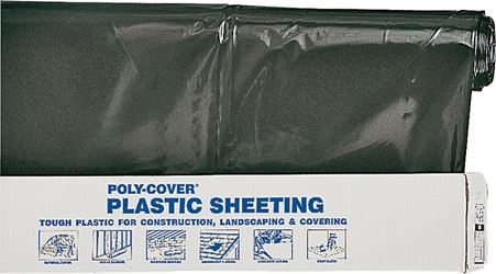 Orgill Poly 6X40-B Poly Film, 100 ft L, 40 ft W, Black