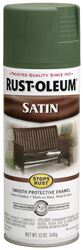 Rust-Oleum 7737830 Rust Preventative Spray Paint, Low Satin, Spruce, 12 oz, Can