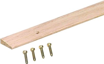 M-D 85472 Floor Edge Reducer, 36 in L, 1 in W, Hardwood, Unfinished, Pack of 6
