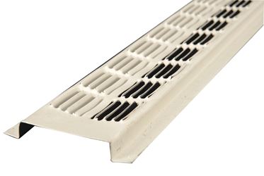 Lomanco 105W Soffit Vent, 8 ft L, 2-3/4 in W, Aluminum, White, Pack of 36