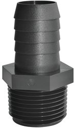 Green Leaf A3838P Pipe to Hose Adapter, Straight, Polypropylene, Black, Pack of 5