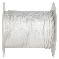 Koch 5220444 Paracord, 1/8 in Dia, 1000 ft L, 133 lb Working Load, Nylon, White