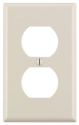 Leviton M56-78003-TMP Receptacle Wallplate, 4-1/2 in L, 2-3/4 in W, 1 -Gang, Plastic, Light Almond, Smooth