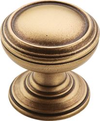 Amerock BP55342GB Cabinet Knob, 1-1/4 in Projection, Zinc, Gilded Bronze