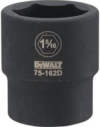 DeWALT DWMT75162OSP Impact Socket, 1-5/16 in Socket, 3/4 in Drive, 6-Point, CR-440 Steel, Black Oxide