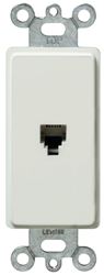 Leviton 40649-W Telephone Jack, Screw Termination, Plastic Housing Material, White