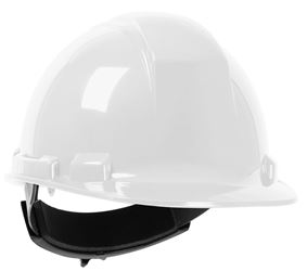 Safety Works 280-HP241RV-01 Cap Style Hard Hat, 6-1/4 in L x 11.38 in W, 4-Point Quick-Release Suspension, White