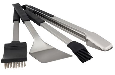 Broil King Baron 64003 Grilling Tool Set, Stainless Steel Blade, Plastic Resin Handle