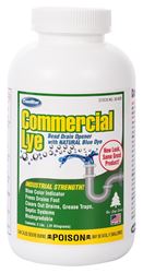 ComStar Pure Lye 30-620 Drain Cleaner, Liquid, Clear/White, Sharp, 2 lb Bottle, Pack of 12