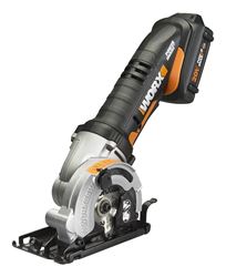 WORX WX523L Compact Circular Saw, Battery Included, 20 V, 3-3/8 in Dia Blade