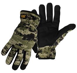 CAT CAT012270M Gloves, M, Elastic Wrist Cuff, Digital Camo