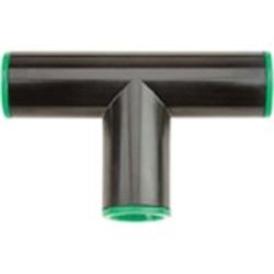 Raindrip R305CT Tubing Tee, 1/2 in Connection, Compression, ABS, Green