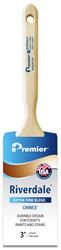 Premier Riverdale 17263 Paint Brush, 3 in W, Flat Sash Brush, 3-3/16 in L Bristle, Chinex Bristle