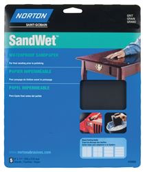 Norton 48110 Sanding Sheet, 9 in L, 11 in W, 440, 320, 220 Grit, Aluminum Oxide Abrasive