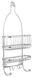 iDESIGN 61886 Shower Caddy, 2-Shelf, Steel, 4 in OAW, 22 in OAH, 10 in OAD