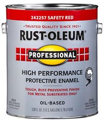 RUST-OLEUM PROFESSIONAL 242257 Enamel, Gloss, Safety Red, 1 gal Can, Pack of 2